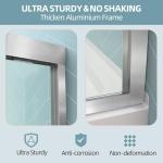 GETPRO Sliding Tub Shower Door 56-60 in. W x 58 in. H Semi-Frameless Bypass Double Sliding Bathroom Glass Door for Tub,1/4 inch Clear Tempered Glass Bathtub Door Brushed Nickel