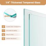 Bathtub Shower Door 56-60 in. W x 57 in. H, UCALAFEE Semi-Frameless Double Sliding Shower Door with 1/4" (6mm) SGCC Clear Tempered Glass, Silent Soft-Close & Anti-Leak Walk-in Shower Door, Matte Black