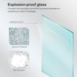 EPXMKX 55"-60" W x 63" H Bathtub Soft Closing Sliding Shower Door,Water Repellent Frameless Tub Shower Door with 5/16" (8mm) Nano Explosion-Proof Film Transparent Glass (Brushed Nickel 60" Wx63 H)