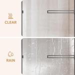 Bathtub Shower Door 56-60 in. W x 57 in. H, UCALAFEE Semi-Frameless Double Sliding Shower Door with 1/4" (6mm) SGCC Clear Tempered Glass, Silent Soft-Close & Anti-Leak Walk-in Shower Door, Matte Black