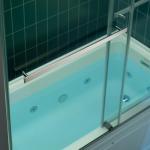 Woodbridge 56-60" W x 62" H Frameless Bathtub Shower Door,Double Sliding Soft-Close Doors,3/8(10mm) Tempered Glass with Explosion Proof Film in Brushed Nickel Finish