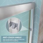 GETPRO Sliding Tub Shower Door 56-60 in. W x 58 in. H Semi-Frameless Bypass Double Sliding Bathroom Glass Door for Tub,1/4 inch Clear Tempered Glass Bathtub Door Brushed Nickel