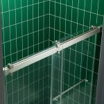 Woodbridge 56-60" W x 62" H Frameless Bathtub Shower Door,Double Sliding Soft-Close Doors,3/8(10mm) Tempered Glass with Explosion Proof Film in Brushed Nickel Finish