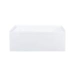 Voltaire 54 x 30 Skirted Left Drain Soaking Alcove Bathtub in Glossy White with Integrated Armrest