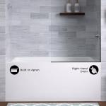 Voltaire 54 x 30 Skirted Right Drain Soaking Alcove Bathtub in Glossy White