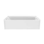 Prism 60 in. L x 30 in. W Acrylic Alcove Right-Hand Drain Bathtub, White