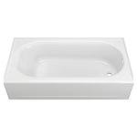 American Standard 2391202.020 Princeton 60 in. x 30 in. Americast Apron-Front Bathtub with Right Hand Drain, White