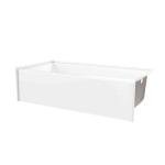 Prism 60 in. L x 30 in. W Acrylic Alcove Right-Hand Drain Bathtub, White