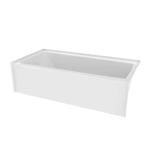 Prism 60 in. L x 30 in. W Acrylic Alcove Right-Hand Drain Bathtub, White