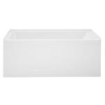 Swiss Madison Voltaire 54 x 30 Skirted Left Drain Soaking Apron Bathtub in Glossy White with Integrated Overflow, Drain Included