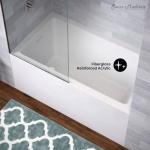 Swiss Madison Voltaire 54 x 30 Skirted Left Drain Soaking Apron Bathtub in Glossy White with Integrated Overflow, Drain Included