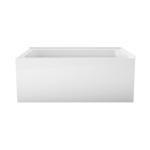 Aqua Eden VTAP5430R22TS 54-Inch Acrylic 2-Wall Corner Alcove Tub with Right Hand Drain, White