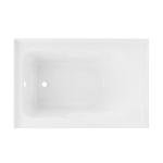 Swiss Madison Ivy 54 x 30 Skirted Left Drain Soaking Alcove Bathtub in Glossy White with Integrated Armrest