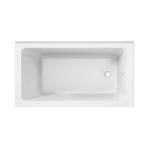 Aqua Eden VTAP5430R22TS 54-Inch Acrylic 2-Wall Corner Alcove Tub with Right Hand Drain, White