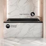 Swiss Madison Voltaire 54 x 30 Right Drain Soaking Alcove Bathtub in Glossy Black