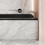 Swiss Madison Voltaire 54 x 30 Right Drain Soaking Alcove Bathtub in Glossy Black