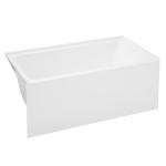 Swiss Madison Voltaire 54 x 30 Skirted Left Drain Soaking Apron Bathtub in Glossy White with Integrated Overflow, Drain Included