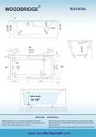 WOODBRIDGE 54" Acrylic Rectangular Alcove Soaking Bathtub in White with Left Drain, Chrome pop-UP Drain Included BA5430L