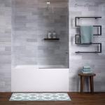 Swiss Madison Voltaire 54 x 30 Skirted Right Drain Soaking Apron Bathtub in Glossy White with Integrated Overflow, Drain Included