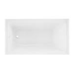 Swiss Madison Voltaire 54 x 30 Skirted Left Drain Soaking Apron Bathtub in Glossy White with Integrated Overflow, Drain Included