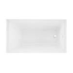 Swiss Madison Voltaire 54 x 30 Skirted Right Drain Soaking Apron Bathtub in Glossy White with Integrated Overflow, Drain Included