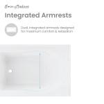 Swiss Madison Ivy 54 x 30 Skirted Left Drain Soaking Alcove Bathtub in Glossy White with Integrated Armrest