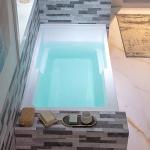 WOODBRIDGE 54" Acrylic Rectangular Alcove Soaking Bathtub in White with Left Drain, Chrome pop-UP Drain Included BA5430L