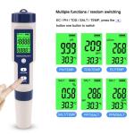 Pool Salt Tester & PH Meter, Hofun Digital Salinity Meter and PH Tester for Aquarium and Pool Saltwater Water, 5 in 1 Salinity PH Temp EC and TDS Meter, Aquarium Swimming Pool Hot Tub, High Accuracy