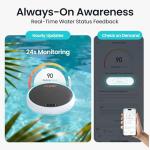 AIPER HydroComm Smart Pool Monitor, 24/7 Automatic Water Testing for Pools, Hot Tubs & Spas, 5-in-1 Accurate Digital Tester, App Control, Customized Optimization Tips, White