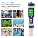 Pool Salt Tester & PH Meter, Hofun Digital Salinity Meter and PH Tester for Aquarium and Pool Saltwater Water, 5 in 1 Salinity PH Temp EC and TDS Meter, Aquarium Swimming Pool Hot Tub, High Accuracy
