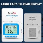 TempPro Waterproof Wireless Pool Thermometer Easy Read, Digital Pool Thermometer Floating for Swimming Pool, Hot Tub, Cold Plunge, Pond, Upgraded IPX8 Water Temperature Monitor (Previously ThermoPro)