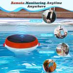 YINMIK Solar Charged Pool Monitor, WiFi pH and Salinity Tester for Salt Water Pool, 5 in 1 Smart Pool Water Salt Monitor, Floating Salt pH Meter for Swimming Pool, Hot Tub, Jacuzzi, Spa(USB Charging)