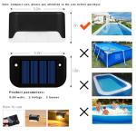 Solar Pool Side Lights 4-Pack, Color Changing Waterproof Light up Swimming Pool Accessories Night, Outdoor LED Deck Lights for Stairs, Step, Fence, Yard, Patio, and Pathway Decor