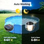 VICHTOP Solar Pool Lights - 6 Pack, Pool Light for Framed Above Ground Pools, Outdoor Swimming Pool Fence Decoration Accessories, Waterproof LED Pool Solar Lights, Pool Enclosure Lighting Decor
