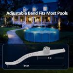 VICHTOP Solar Pool Lights - 6 Pack, Pool Light for Framed Above Ground Pools, Outdoor Swimming Pool Fence Decoration Accessories, Waterproof LED Pool Solar Lights, Pool Enclosure Lighting Decor