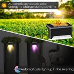 Solar Pool Side Lights 4-Pack, Color Changing Waterproof Light up Swimming Pool Accessories Night, Outdoor LED Deck Lights for Stairs, Step, Fence, Yard, Patio, and Pathway Decor