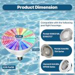 Litezone LED Pool Light Bulb: 120V 45W RGBW Pool Light for Inground Pool with 15 Light Modes - 7000K Pool Lighting - E26 Replacement for Pentair and Hayward Pool Light Fixture