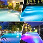 Litezone LED Pool Light Bulb: 120V 45W RGBW Pool Light for Inground Pool with 15 Light Modes - 7000K Pool Lighting - E26 Replacement for Pentair and Hayward Pool Light Fixture