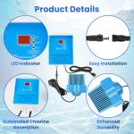 Saltwater Chlorine Generation System Drop in Salt System Conversion Kit for Hot Tubs and Swim Spas Up to 2000 Gallons