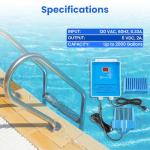 Saltwater Chlorine Generation System Drop in Salt System Conversion Kit for Hot Tubs and Swim Spas Up to 2000 Gallons