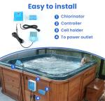 Saltwater Chlorine Generation System Drop in Salt System Conversion Kit for Hot Tubs and Swim Spas Up to 2000 Gallons