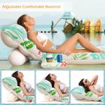 Jasonwell Inflatable Pool Float Adult - Pool Floaties Lounger Floats Floating Chair Raft with Adjustable Backrest Cup Holders Water Floaty Lake Lounge Tanning Floats Beach Party Toys for Adults