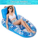 Jasonwell Inflatable Pool Float Adult - Pool Floaties Lounger Floats Raft Floating Chair Water Floaties for Swimming Pool Lake Lounge Float with Cup Holders Beach Pool Party Toys for Adults