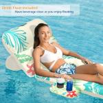 Jasonwell Inflatable Pool Float Adult - Pool Floaties Lounger Floats Floating Chair Raft with Adjustable Backrest Cup Holders Water Floaty Lake Lounge Tanning Floats Beach Party Toys for Adults