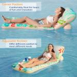 Jasonwell Inflatable Pool Float Adult - Pool Floaties Lounger Floats Floating Chair Raft with Adjustable Backrest Cup Holders Water Floaty Lake Lounge Tanning Floats Beach Party Toys for Adults