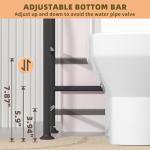 Livilord 3-Tier Over The Toilet Storage Rack, Space Saver Metal Bathroom Shelves, Freestanding Over Toilet Bathroom Organizer for Bathroom/Living Room, Black