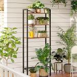 HOOBRO Over The Toilet Storage, 3-Tier Bathroom Organizer Shelf Over Toilet, Freestanding Bathroom Storage Shelves, Space Saver, Easy to Assemble for Room, Rustic Brown and Black BF41TS01