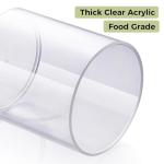 4 Pack Acrylic Qtip Holder Dispenser for Cotton Swabs, Balls, Pads, Floss Picks- Small Clear Acrylic Canister Apothecary Jar Set, Bathroom Essentials Accessories Decor, Vanity Makeup Storage Organizer