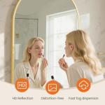 Sweetcrispy 20"x30" Arched Gold Bathroom Mirrors for Wall, Bathroom Mirrors for Over Sink, Metal Framed with HD Shatter-Proof Glass for Entryway, Living Room, Bedroom