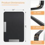 Atilioo Bathroom Mirror for Wall, 30x22 Inch Rectangle Mirror, Matte Black Metal Framed Bathroom Vanity Mirror for Restroom Farmhouse, Anti-Rust, Tempered Glass, Horizontally or Vertically Hanging